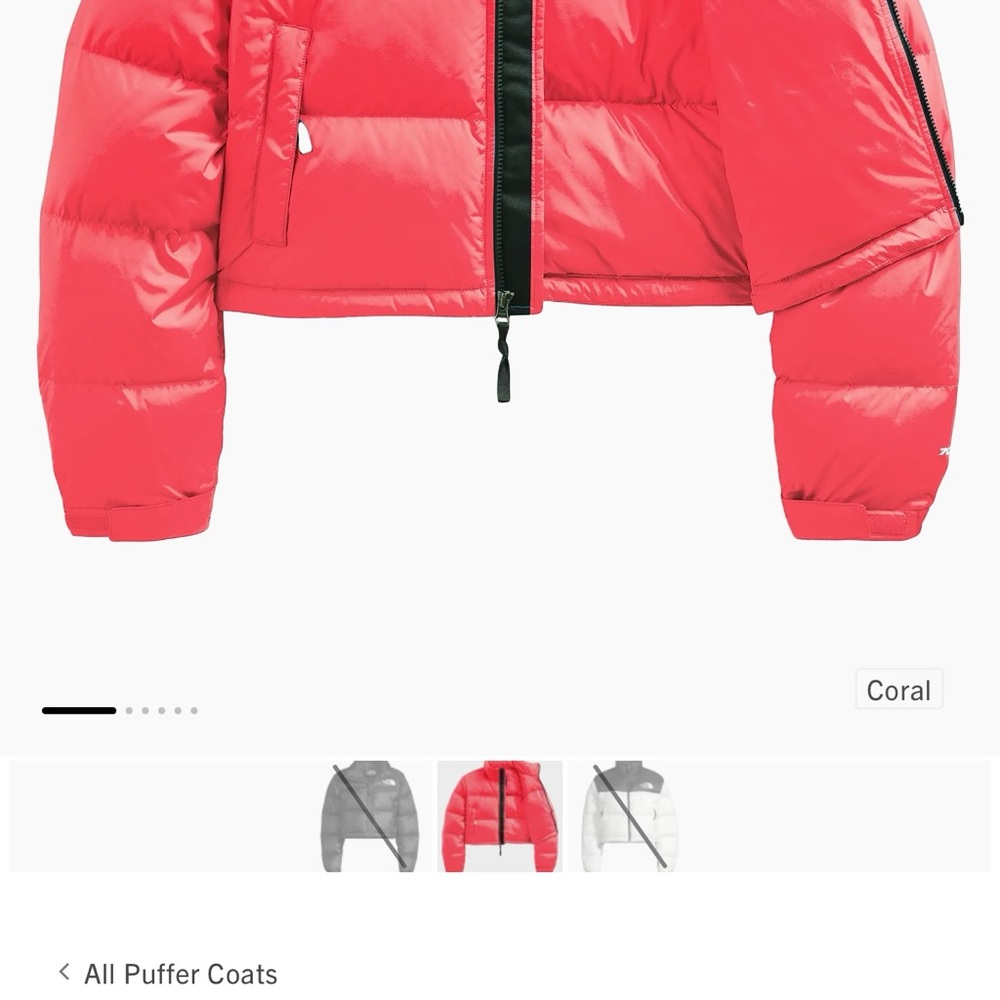 The North Face Women's Brilliant Coral Cropped Puffer Jacket - Picture 8 of 10